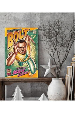 Usain Bolt Ahşap Tablo 4mm