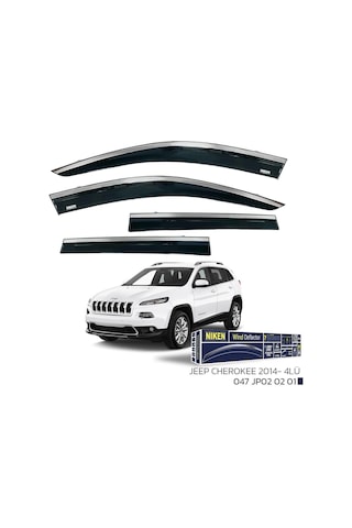 Jeep Cherokee 2014 Sonrası - Kromlu Cam Rüzgarlığı 4lü Parça