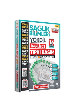 2027 YÖKDİL İngilizce SAĞLIK BİLİMLERİ ÖSYM Çıkmış Soru Tıpkı Basım Deneme Paketi 16li Türkiye Geneli
