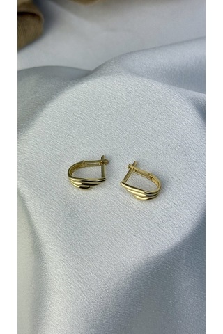 J Model Altın Küpe Sarı Altın
