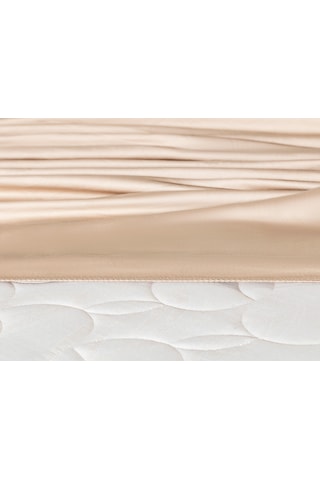 Madame Coco Ciel King Size %100 Pamuk Lastikli Saten Çarşaf - Bej 8684427179284 Ekru