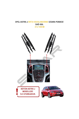 Opel Astra J Orta Havalandırma Izgara Perdesi Sağ Sol 2 Li Takım
