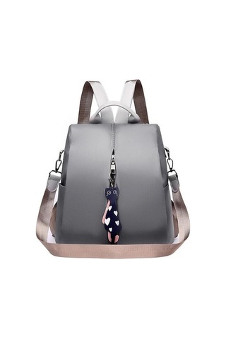 Ganzhoushop Siyah Sırt Sırt Sırt Oxford Okul Mochila Kolye Kızlar Kedi Karikatür Kadın İçin Günlük Gray Gençlik Genç Düz Çantası Çantası Çantası Çantaları Hx Gri