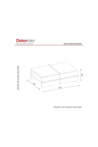 Dekorister Plus Orta Sehpa Beyaz-Ceviz