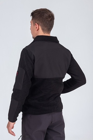 Softshell Erkek Garnili Polar Siyah