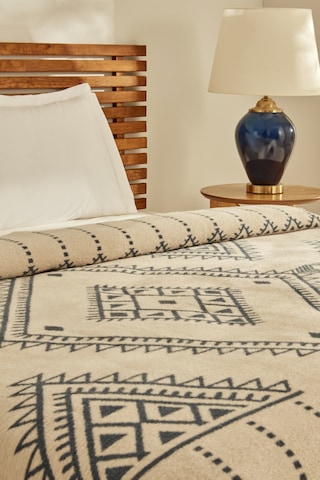 Karaca Home Marla Çift Kişilik Pamuklu Battaniye Lacivert