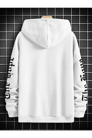 Startmore Beyaz Unisex Kadın/erkek The Hope Renkli Baskılı Oversize Kapüşonlu