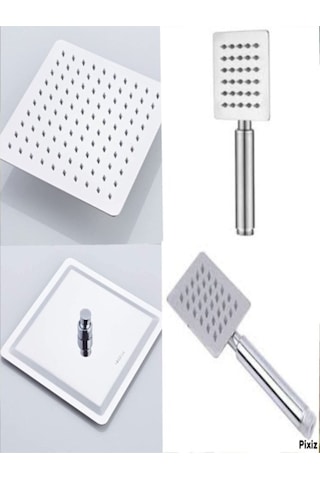 Nefa Yapı 30x30 Kare Tepe Ve El Duş Başlığı 304paslanmaz Diğer