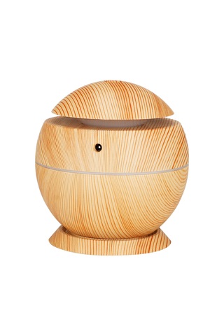 Honmex Hava Nemlendirici Aromaterapi Makinesi 130ml Usb 7 Renk Led Işıklı Orta Boy Odalar İçin Açık Ahşap Desenli Tabanlı