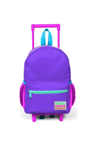 Coral High Minik Yuva Çekçekli Sırt Çantası Mor Renk Detaylı Iki Bölmeli 24034 Çok Renkli