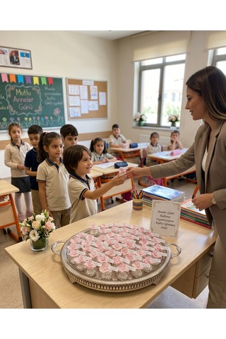 Özel Tasarım İnci Ve Çiçek Detaylı Hediyelik Kolonya - 25 Adet