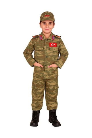 Hadpols Premium Askeri Giysi Oyun Elbisesi Öğrenci Giysisi Sword Çocuk Asker Kıyafeti Single Kamuflaj