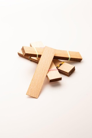 Ahşap Mum Fitili - 30 Adet 20mm X 100mm X 0,5mm Kahverengi