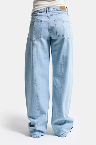 Itsbasic Kadın Ice 2s6-3 Barrel Mid Rise Fit Orta Bel Denim Jean Buz Mavi