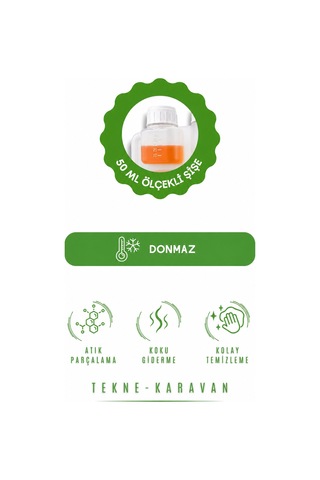 Karavan Tekne Tuvalet Kimyasalı 1000 Ml Portatif Ve Kasetli Tuvalet Atık Parçalayıcı - Ölçekli Şişe