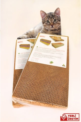 Sdf Kereste Kedi Tırmalama Karton Düz 2'li 23 x 47 x 4 CM