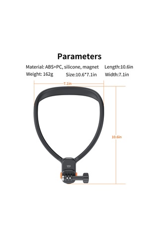 Vrig Spor Kamera Manyetik Hızlı Bırakma Boyun Tutucu Siyah