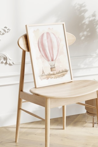 Sevimli Pudra Pembesi Set, Çocuk Ve Bebek Odası 3'lü Çerçevesiz Poster Seti 3 Adet