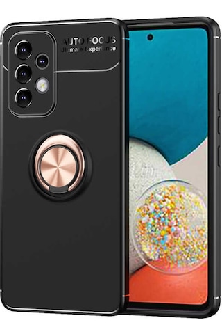 Zore Galaxy Uyumlu A33 5g Kılıf Msra Ravel Silikon Kapak - Siyah-rose Gold Siyah-rose Gold