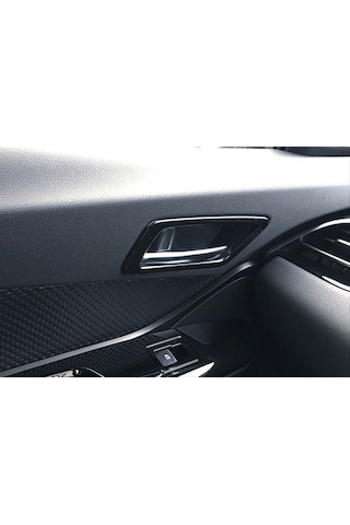 Autogp Toyota C-hr 2016-2019 Kapı Kolçak Kaplama Tıtanyum Siyah
