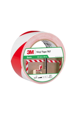 3m 767ı Kırmızı-beyaz Genel Amaçlı Uyarı Ve İşaretleme Bandı 50 Mm X 33mt