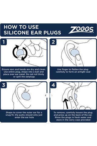 Zoggs Silicone Ear Plugs Kulak Tıkacı Beyaz-standart