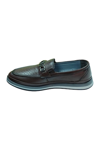 Serhan Ayakkabı 2009 Erkek Kahve 40-44 Deri Tokalı Loafer Ayakkabı Kahve