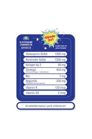 Nbl Glukozamin Kondroitin Advanced 60 Tablet