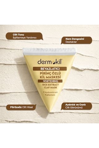 Dermokil Beyazlatıcı Etkili Pirinç Özü Kil Maske 9 Ml