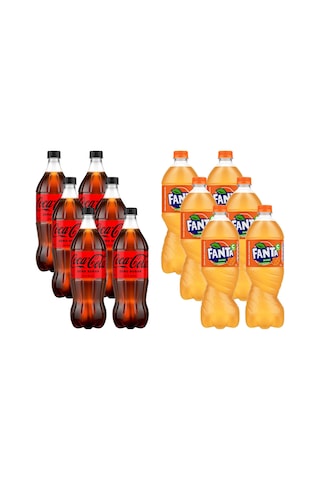 Coca-cola Zero 1 Lt - Fanta 1 Lt 12 Li Karma Koli