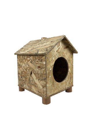 Goxawee Kedi Evi Dış Ortam Uygun Ahşap Kedi Evi Osb 43x40x37 Cm