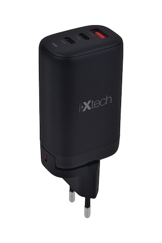 Ixtech 6971202170690 Ix-hc2 65w Type-c Ve Usb Portlu Seyahat Tipi Hızlı Şarj Aleti
