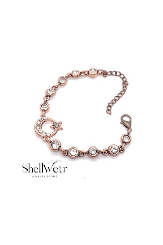 Tolu Ay Yıldız Bakır Bileklik Sevgililer Günü , Annenize Verilecek En Güzel Hediye Bronz