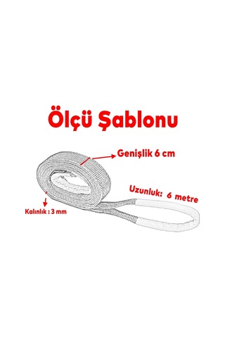 Yük Kaldırma Taşıma İndirme Halat Sapan Polyester Spanzet 2 Ton 6 Metre Turkuaz Sağlam Çok Renkli