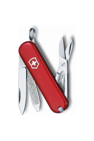 Victorinox Classic SD 0.6223.G Kırmızı İsviçre Kamp Çakısı 7F Kırmızı