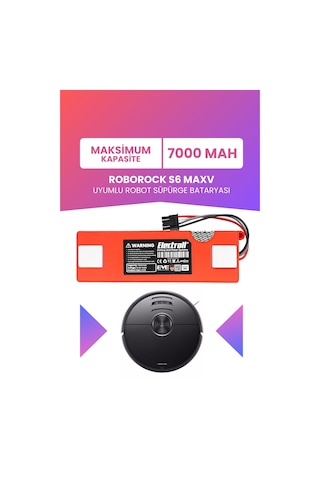Roborock S6 Max V Yüksek Kapasite 7000mah 14.4v Robot Süpürge Bataryası