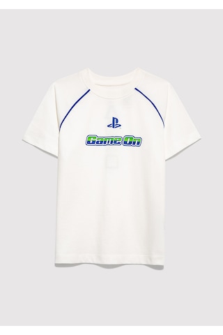 Mavi - Playstation Baskılı Ekru Tişört 6610453-70057