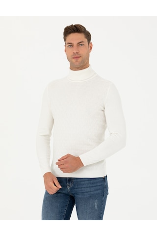 Pierre Cardin Erkek Ekru Triko Kazak 50278094-vr019 Ekru