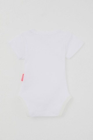 Breeze Kız Bebek Çıtçıtlı Kısa Kollu Zıbın Body Basic 0-9 Ay , Ekru