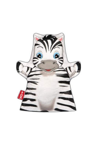 Tox T126 Zebra Vahşi Hayvanlar Keçe El Kukla Eğitici Oyuncak