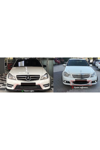 Mercedes W204 C180 Makyajlı Ön Lip Plastik C180 Ön Ek C180 Karlık