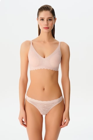 Suwen Invisible Soft Dantelli Sütyen Sw5986170 Pudra Pembesi