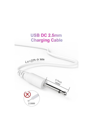 Vibratör İçin Dc Uçlu Usb Şarj Kablosu 30 Cm