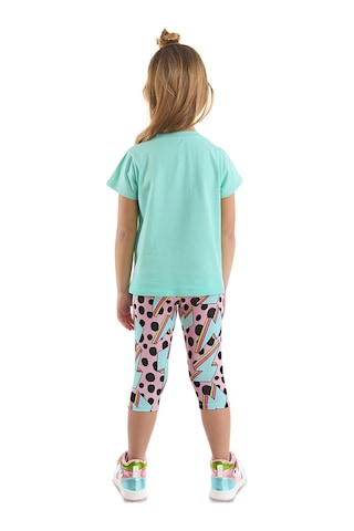 Denokids Mshb&g Şimsek Leo Kız Çocuk T-shirt Tayt Takım Çok Renkli