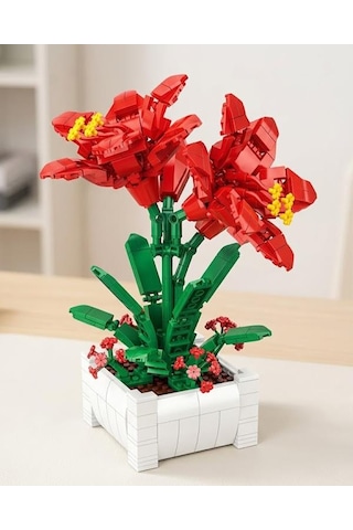 Toys E Toys Flower Studio Barbados Zambağı Çiçek Yapı Blok Seti 565 Parça 9107a