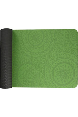 Ranyeek Tpe Materyal Yoga Minderi 183x61x0.6cm, Antrenman İçin Anti-kayma, Su Geçirmez, Temizlenmesi Kolay + Ağ Çantası Koyu Yeşil + Siyah Koyu Yeşil - Siyah