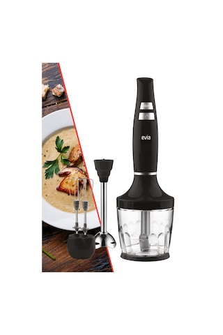Evia Nora BY-4201 1500 W Sessiz Hız Ayarlı Doğra Karıştır Blender Seti