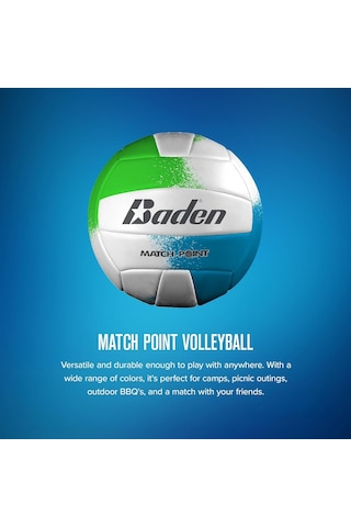 Baden Match Point Cushioned Synthetic Leatheroutdoor Recreation Backyard Volleyball + College Camp Ball All Ages Officia Çok Renkli