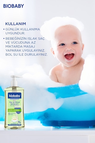 Biobaby Ultra Hassas Saç Ve Vücut Şampuanı 500 ml Prebiyotik Alman Papatyası - Organik Içerik