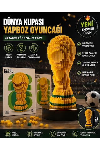 Yapboz Dünya Kupası Puzzle Premium Pixel Brick Koleksiyonluk 1220 Parça Efsane Oyun Set Oyuncak 1